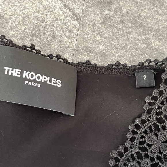 The Kooples (2/M) tiered lace short-sleeve dress, with asymmetrical hem, EUC. - Picture 7 of 14